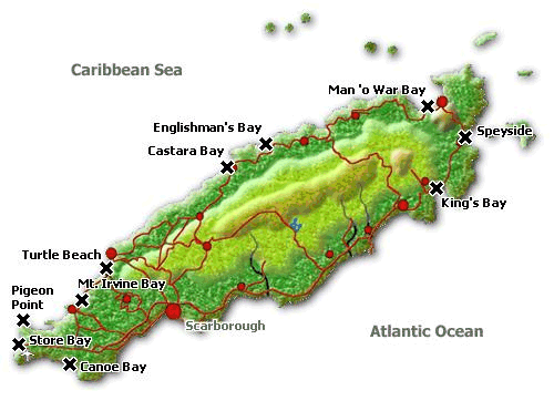 Karte Tobago
